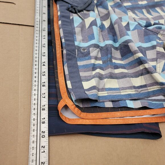 prAna Board Shorts Mens Size 30 SPF 50+ Multicolor Hybrid Surf Swim Lot Of 3 - Picture 12 of 13